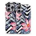 thumbnail image 2 of DesignSkinz Scratch-Resistant Hard Slim Case Compatible with iPhone 14 Plus (Compatible with MagSafe) - Vivid Tropical Chevron Floral v1, 2 of 9