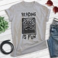 thumbnail image 2 of Reading Is Fun Necronomicon Shirt, Unisex Women's Men's Horror Movie Classic Film Lover Halloween Gift, Heather Gray, Large, 2 of 6