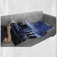 thumbnail image 6 of Bowling Party Soft Flannel Fleece Throw Blanket, Symmetrical Bowling Pins on an Empty Alley Hobby Fun Challenge Theme, Cozy Plush for Indoor and Outdoor Use, 70" x 90", Blue White Red, by Ambesonne, 6 of 6