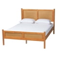 thumbnail image 3 of Baxton Studio Jenn Brown Wood Japandi 4-Piece Queen Size Bedroom Set, 3 of 14