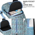 thumbnail image 4 of Sling Backpack,Light Blue Christmas Snowman Pattern Crossbody Bag with Water Bottle Holder,Waterproof Sling Bag for Men/Women with Chest Phone Holder for Hiking,Travel, 4 of 6