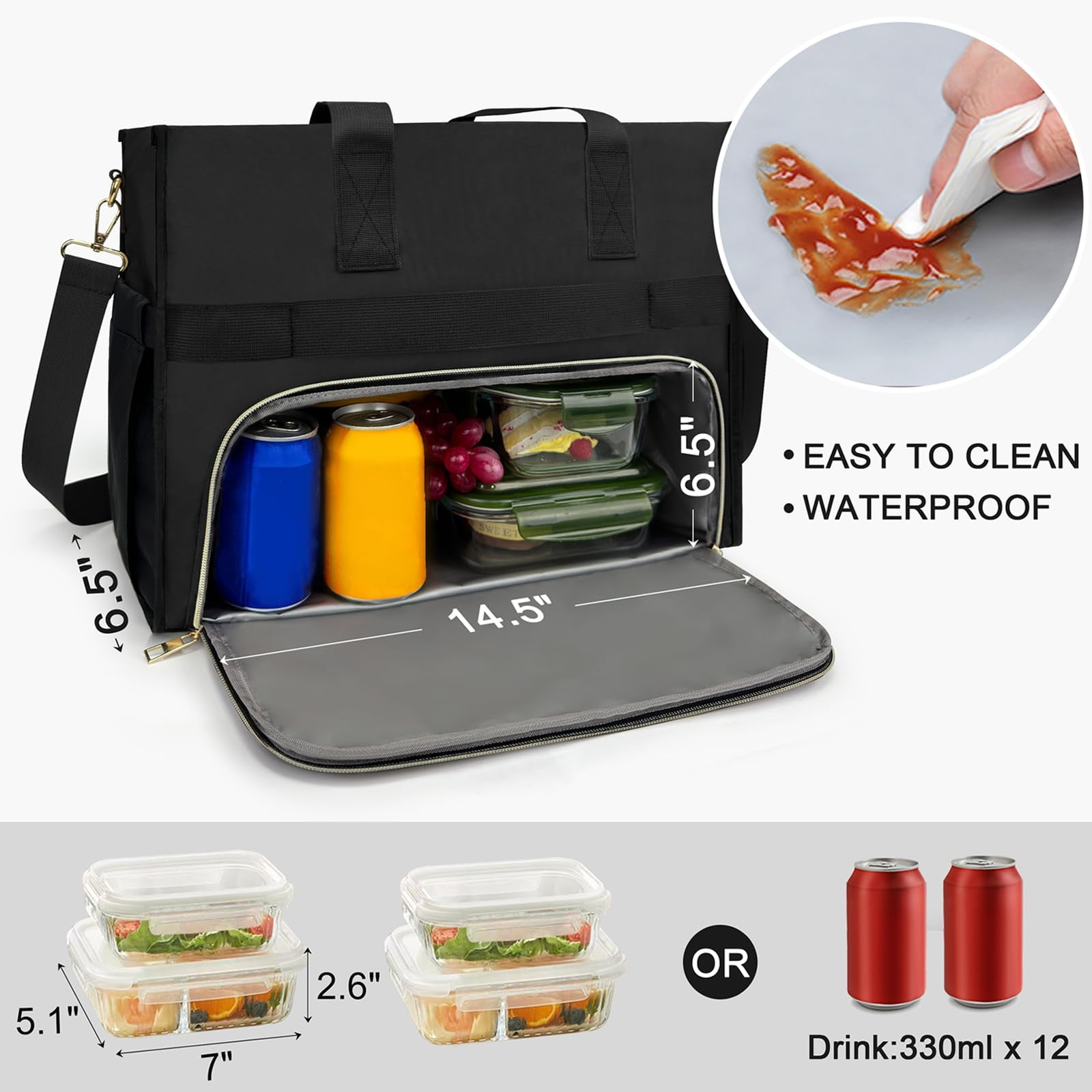 Pasman Insulated Polyester Reusable Lunch Totes