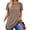 #Brown, variant on Women Tops Summer Short Sleeve Tops Casual Loose Side Split Tunic Tops Ladies Comfortable Crewneck Tops Blouse Blue XL