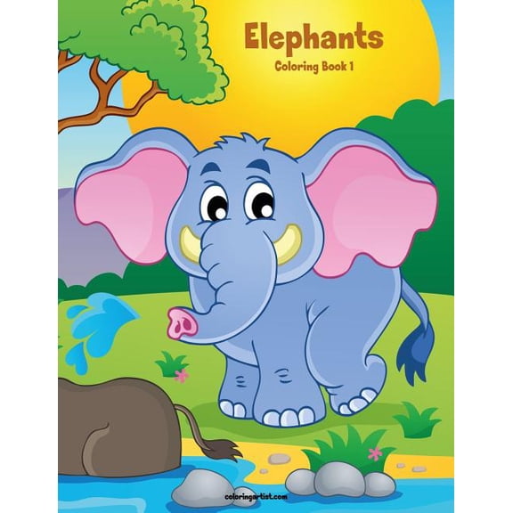 Elephants Elephants Coloring Book 1, Book 1, (Paperback)