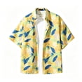 thumbnail image 4 of Juesizh Hawaiian Shirt for Men Short Sleeve Button up Shirts Fashion Casual Summer Printed Beach Shirts, XS-XL, 4 of 5