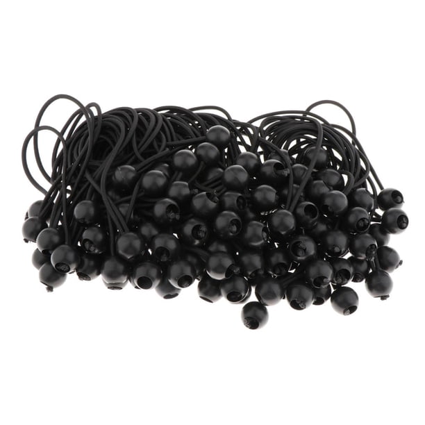 100 unidades de cuerda elástica de bola de 6/9/11 pulgadas para amarres de lona de toldo 6 pulgadas
