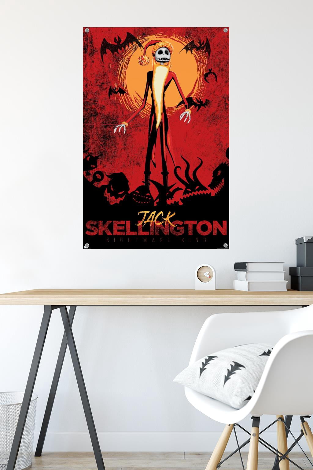 Disney Tim Burton's The Nightmare Before Christmas - Red Jack Wall Poster with Pushpins, 22.375" x 34"