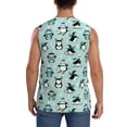 thumbnail image 4 of Balery Winter Skiing Penguin Camisetas sin mangas para hombre, absorbe la humedad y protege contra el mal olor.-Small, 4 of 7