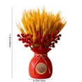 thumbnail image 3 of chaungfeng Creative Wheat Vase for Flower, 11.8 Inches Red Berries Flower Vase for Table Decorative, Vases Home Decor for Bathroom, Bedroom, Living Room, 3 of 6