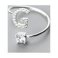 thumbnail image 2 of Fashionable And Simple Opening 26 Letters With Diamond Ring Ladies Jewelry, 2 of 8