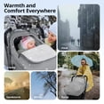 thumbnail image 5 of Baby Car Seat Cover, Caveen Windproof Car Seat Canopy for Winter, Grey, 5 of 8
