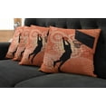 thumbnail image 2 of Ambesonne Orange Throw Pillow Cover 4 Pack, Basketball Dunk Athlete, 24", Pale Orange Black, 2 of 6