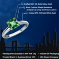 thumbnail image 2 of Gem Stone King 10K Two Tone Gold Rainforest Topaz Solitaire Engagement Ring for Women | 1.00 Cttw | Cushion Checkerboard 6MM | Gemstone November Birthstone | Size 5, 2 of 6