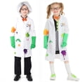 thumbnail image 2 of Disfraz de científico loco y malvado de Umorden para niños y niñas, disfraz de doctor malvado, bata de laboratorio, talla 2-12T, Halloween, 2 of 5
