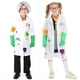 thumbnail image 2 of Disfraz de científico loco y malvado de Umorden para niños y niñas, disfraz de doctor malvado, bata de laboratorio, talla 2-12T, Halloween, 2 of 5