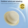 thumbnail image 3 of Sombrero de verano para niños con circunferencia de 52-54 cm, sombrero con forma de cúpula, bonito sombrero de paja con protección solar, sombrero de playa informal, color blanco lechoso, 3 of 5