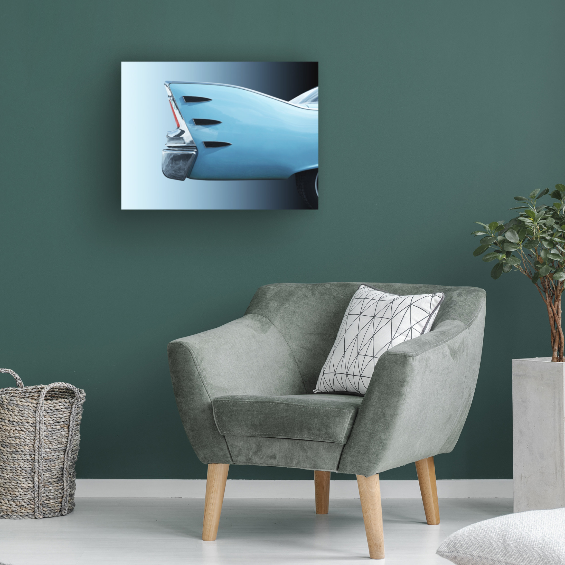Trademark Fine Art Beate Gube American classic car Belvedere 1960 Tail fin Canvas Wall Art