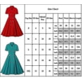 thumbnail image 3 of Vestido de solapa de manga corta vintage elegante para mujer Vestidos Hepburn de doble botonadura -c, 3 of 3