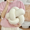 thumbnail image 4 of sunsanly Pillow Manual Braided Knot Round Ball Shape Plush Elastic Sleeping Companion Sofa Couch Decoration Throw Pillow Photography Cushion, 4 of 8