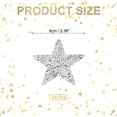 thumbnail image 2 of Parche de Estrella Termoadhesivo Uxcell, 24 piezas de Estrellas de Aplicación Adhesiva con Brillantes de Rhinestone Plateado para Manualidades DIY, Reparación de Ropa y Jeans, Transparente 6cm, 2 of 7