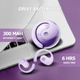 thumbnail image 7 of Over The Ear Earbuds Open Ear Buds Headphones Over Ear Air Bone Conduction Earbuds Earphones Bone Conducting Air Bone Conduction Headphones Bluetooth Over-Ear Purple, 7 of 7