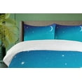 thumbnail image 4 of Ambesonne Night Sky Duvet Cover Sets, Starry Scene Moon Nebula, 2-Queen, Royal Blue and White, 4 of 7