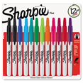 thumbnail image 1 of Sharpie Retractable Permanent Markers, Ultra Fine Point, Blue, 12 Count - 1735792, 1 of 7