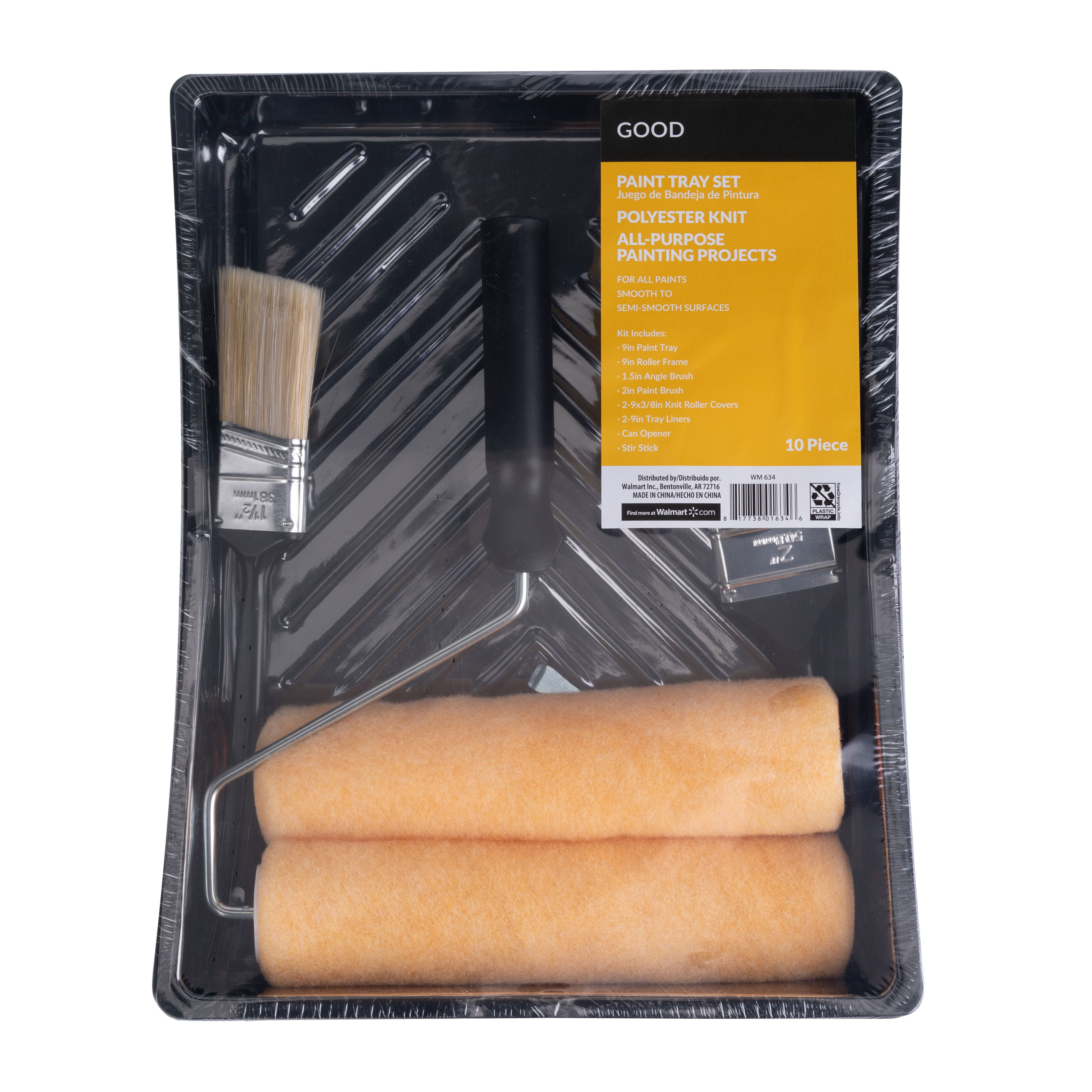 Good 10Piece Knit Polyester Paint Tray Kit