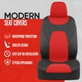 thumbnail image 2 of Motor Trend AquaShield Car Seat Covers for Front Seats, Red Waterproof Seat Covers for Cars Trucks SUV, 2 of 9