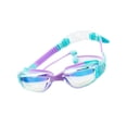 thumbnail image 2 of Gafas de natación para niños, gafas de piscina con caja de almacenamiento, visión amplia, antivaho, de natación para niñas y niños. Verde púrpura, 2 of 8