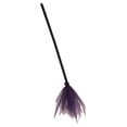 thumbnail image 2 of Escoba de bruja de Halloween Colco Violeta para adultos, 2 of 8