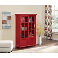 thumbnail image 2 of Ameriwood Home Aaron Lane Bookcase with Sliding Glass Doors, Red, 2 of 5