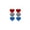A, variant on Bold Red White Blue USA Ear Hook Earrings — 4th of July Decorations — Neighborhood BBQs & Outdoor Celebrations, perfect for USA Pride and Summer BBQ Parties with classic Americana Style