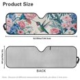 thumbnail image 7 of Uorisanigo Windshield Sun Shade for 2018-2025 Jeep Wrangler JL & 2/4 Door 4XE & 2020-2025 Jeep Gladiator JT Accessories 16.14''x52.95'' Floral Hummingbird Sunshade Blocks UV Rays Keep Car Cool, 7 of 7