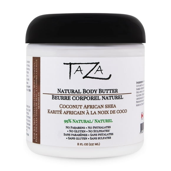 Beurre Corporel Naturel à la Noix de Coco Premium, 8 fl oz (237 ml) Vous Offre une Hydratation Intense pour une Peau Éclatante Contient Beurre de Karité, Huile de Coco, Huile de Pépins de Raisin, Huile d'Amande Douce, Beurre de Cacao