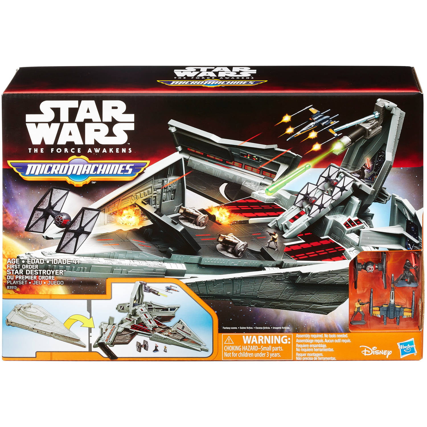 STAR WARS FORCE AWAKENS MICRO MACHINES FIRST ORDER STAR DESTROYER micromachines