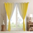 thumbnail image 4 of Yellow and Greyish White Curtains for Bedroom,Rainbow Ombre 30%-50% Blackout Curtains Aesthetic Living Room Decor,Gradient Colorful Curtains & Drapes Abstract Window Curtain, 4 of 6