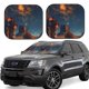 thumbnail image 1 of Balery Cowboy Boots Under Starry Sky Parasol para parabrisas de coche de 2 piezas | Parasol plegable para parabrisas delantero de coche para la mayoría de sedanes-Small, 1 of 6