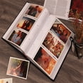RECUTMS Premium Leather Cover Photo Album 4x6, Small Capacity Family