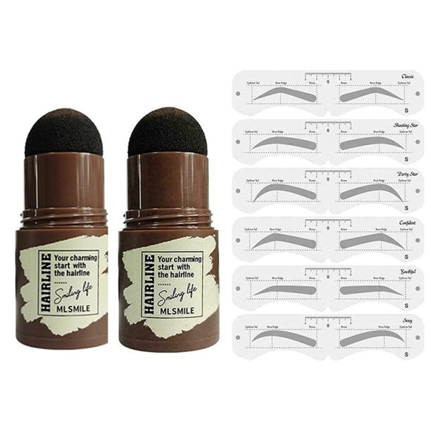 Eyebrow Stamp And Eyebrow Stencil Kit Reusable Makeup Brow Powder