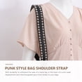thumbnail image 4 of MasteelfCA Punk Wide Strap Rivet Shoulder Bag Strap Women Bag Accessories (Black), 4 of 7