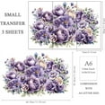 thumbnail image 2 of 3pcs/Set Purple Roses Rub on Transfers for DIY Furniture and Crafts 6x12 inch Purple Flower Furniture Decals Floral Transfer Stickers Rub on Decals for DIY Wood Furniture Home Decor, 2 of 9