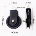 thumbnail image 4 of Pulleys 90mm Cable Pulley 360 Degree Rotation Traction Wheel for Pulley System, DIY Equipment, Lifting Block, Lifting Ladder, Equipment, 4 of 5