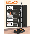 thumbnail image 3 of BIMZUC Broom and Dustpan Set for Home, Steel Dustpan with 56.9" Long Handle Broom Combo for Kitchen, 3 of 11