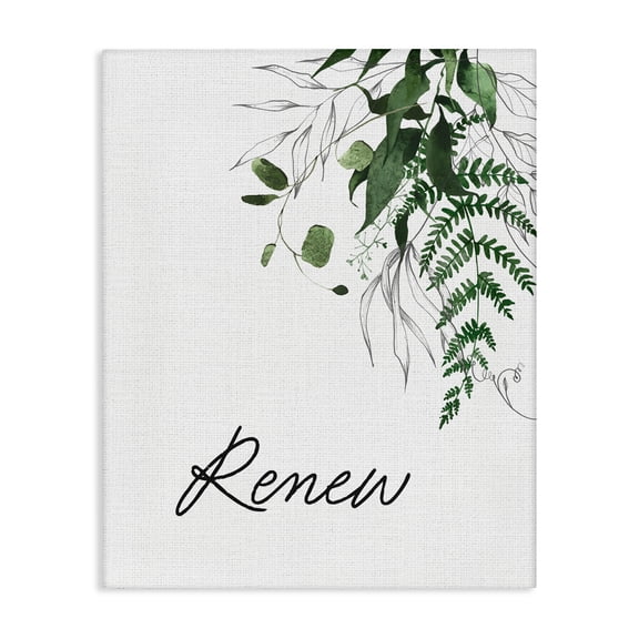 Renew Ferns & Botanicals Canvas Wall Art, design by Lettered and Lined