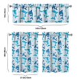 thumbnail image 6 of Kitchen Curtains 36 Inch Short - 3 Panel Set, Shark Whale Dolphin Ocean Theme, Rod Pocket Window Curtain, 100% Polyester for Nautical Farmhouse Kitchen, Easy Wash, 6 of 6