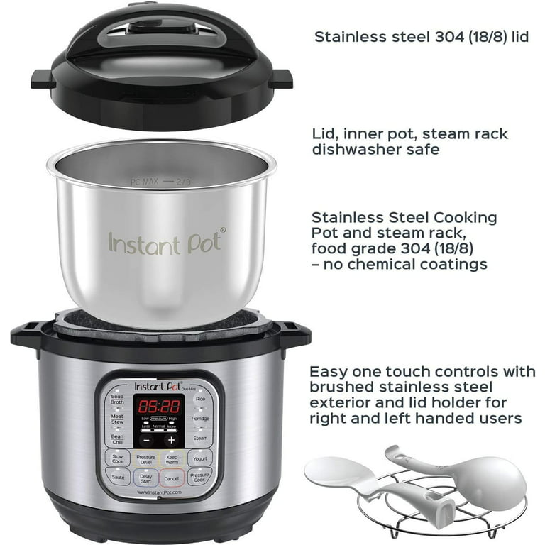Instant Pot DUO mini 3-Quart 7-in-1 Multi-Use Programmable Pressure Cooker,  Slow 853084004668