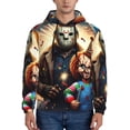 thumbnail image 2 of Lsque Chucky Pattern Casual Men's Hoodie,Hooded Sweatshirt with Kangaroo Pocket,Pullover Hoodie-3X-Large, 2 of 8