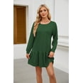 thumbnail image 2 of Solid Short Cute Dress (S, CarmineRed), 2 of 12