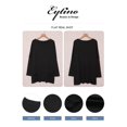 thumbnail image 4 of Top Eytino casual de manga larga con bolsillos para mujer, talla grande, 4 of 5